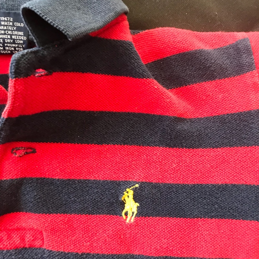 Polo Ralph Lauren Shirt blue red BOYS 7